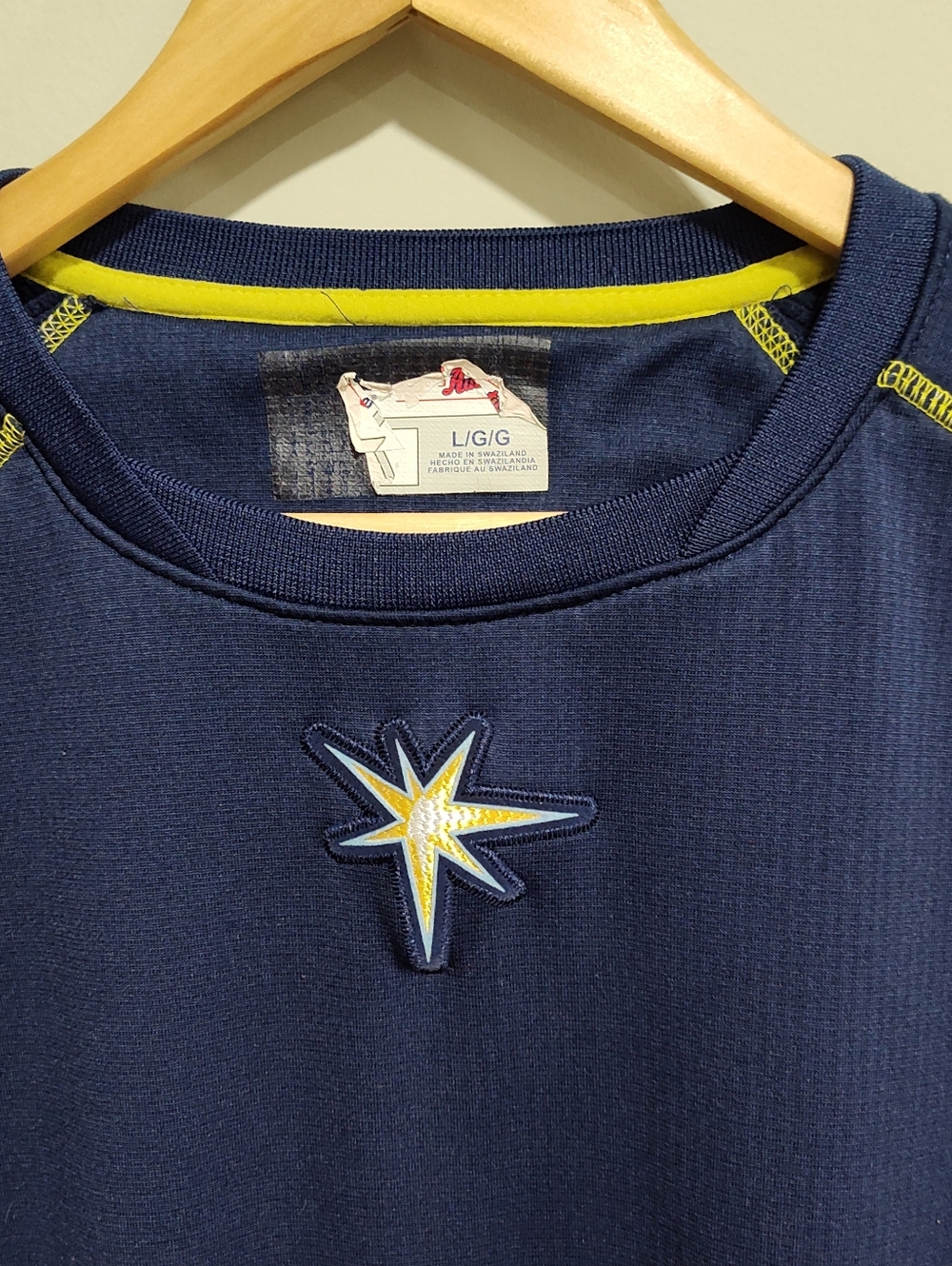 Tampa Bay Rays Sunburst  Majestic L Long Sleeve Sweatshirt With Pockets Unisex - Picture 5 of 10